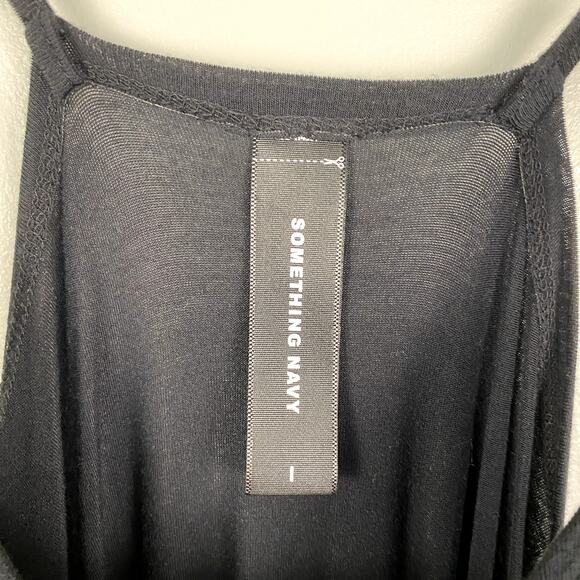 Something Navy Shorts Jersey Modal Romper in Black Large - Picture 4 of 6